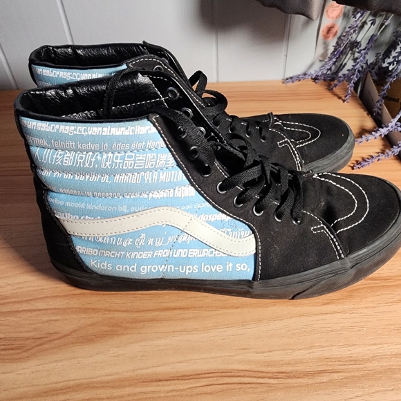 Vans Haribo Gummy Bear Limited Edition Black and Blue High-Top Sneakers - Picture 4 of 13